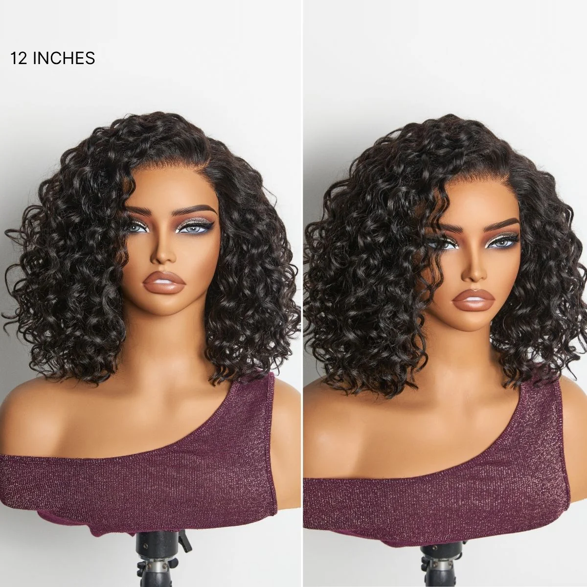 Tiktok Exclusive Deal | Ready to Go Water Wave Short Curly Bob Wig Glueless Minimalist HD Lace Wig Pre-Cut Lace - Image 15