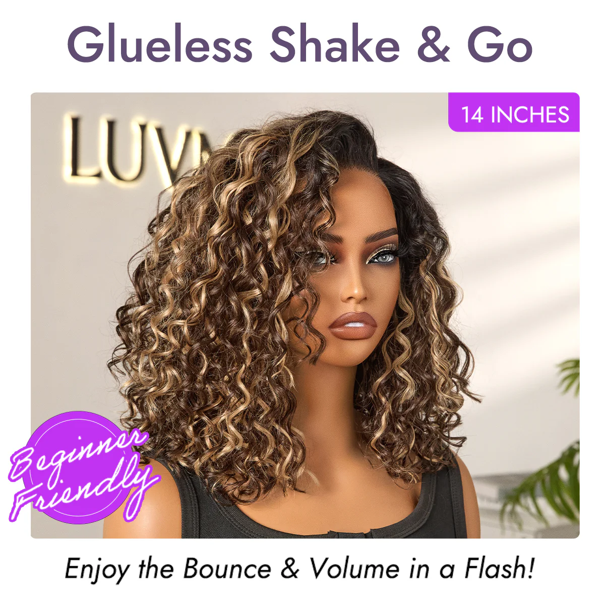 Tiktok Exclusive Deal | Ready to Go Water Wave Short Curly Bob Wig Glueless Minimalist HD Lace Wig Pre-Cut Lace - Image 21