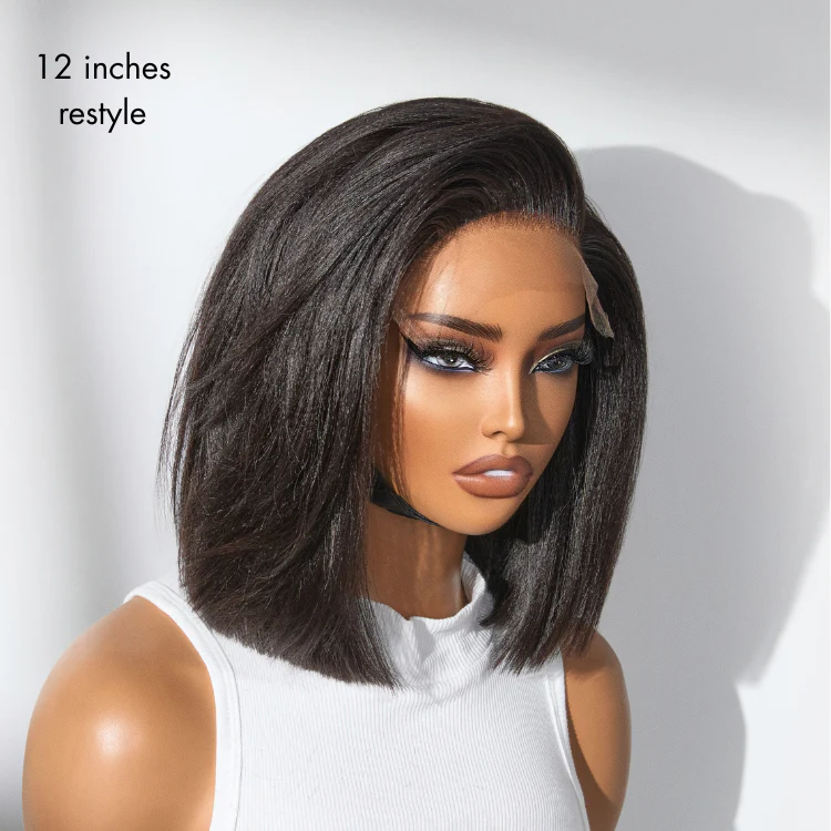 Ultra Natural Glueless Minimalist HD Lace C Part Bob Wig 100% Human Hair | Classic & Chic - Image 3