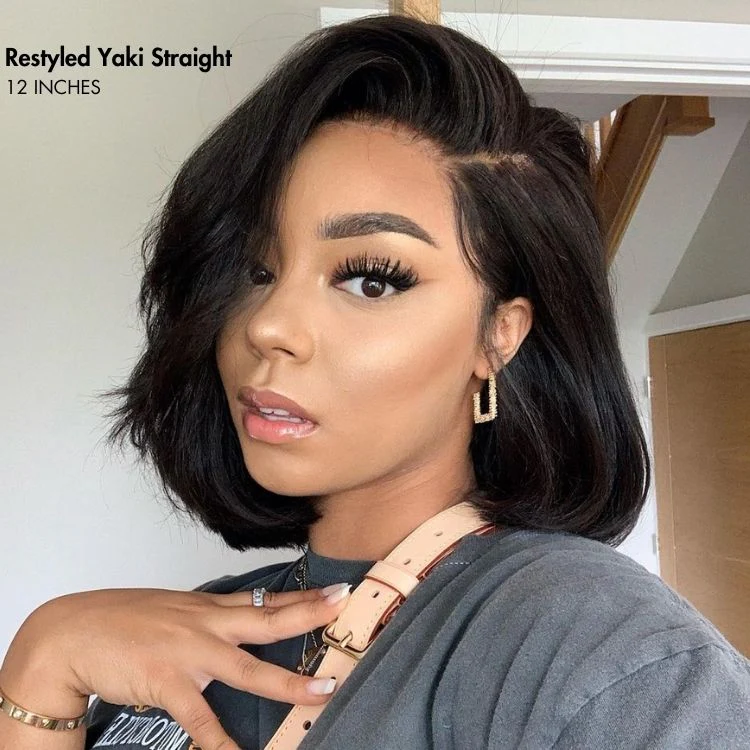 Ultra Natural Glueless Minimalist HD Lace C Part Bob Wig 100% Human Hair | Classic & Chic - Image 5
