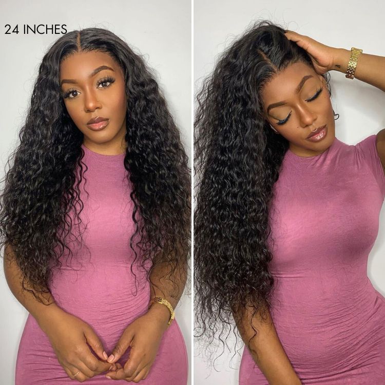 Water Wave 360 Lace Flexi-Fit Invisi Drawstring Cap Long Wig 100% Human Hair Pre-bleached & Pre-plucked & Pre-Cut Lace - Image 10