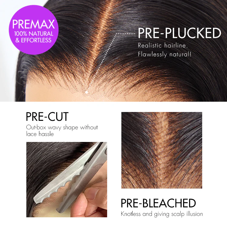 Water Wave 360 Lace Flexi-Fit Invisi Drawstring Cap Long Wig 100% Human Hair Pre-bleached & Pre-plucked & Pre-Cut Lace - Image 6