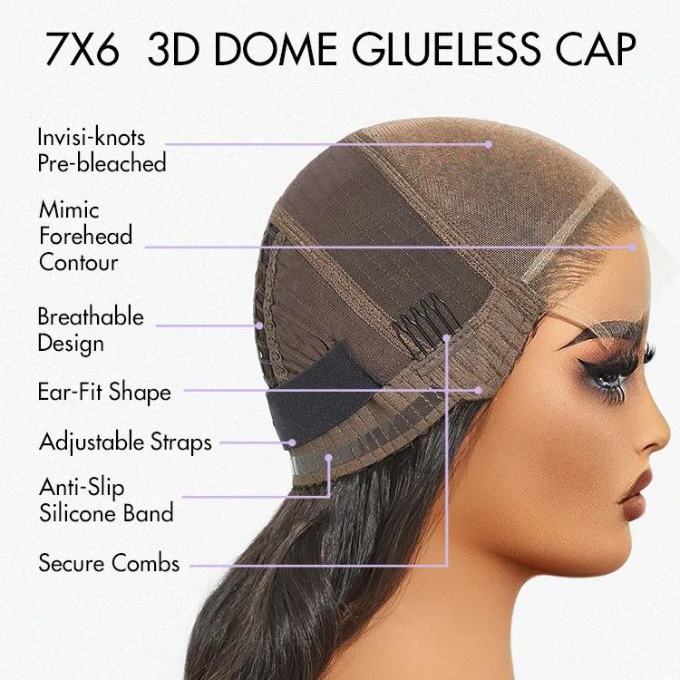 Special Deal | Luvme All-Day Comfort™ Wig Bouncy Wand Curly 7x6 Closure HD Glueless Wig Pre-Cut Lace - Image 11
