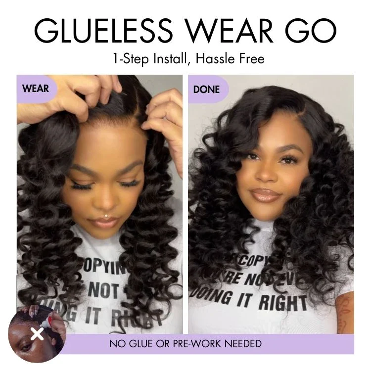 Special Deal | Luvme All-Day Comfort™ Wig Bouncy Wand Curly 7x6 Closure HD Glueless Wig Pre-Cut Lace - Image 7