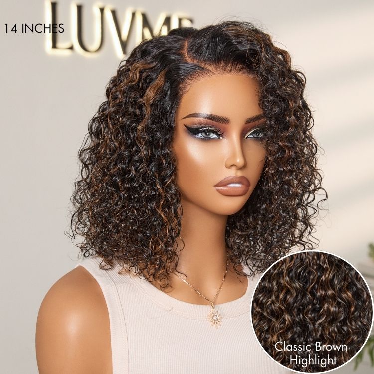 Wet and Wavy 5x5 Closure Pre-Cut Lace Water Wave Wig Glueless Side Part Human Hair Wig - Image 19