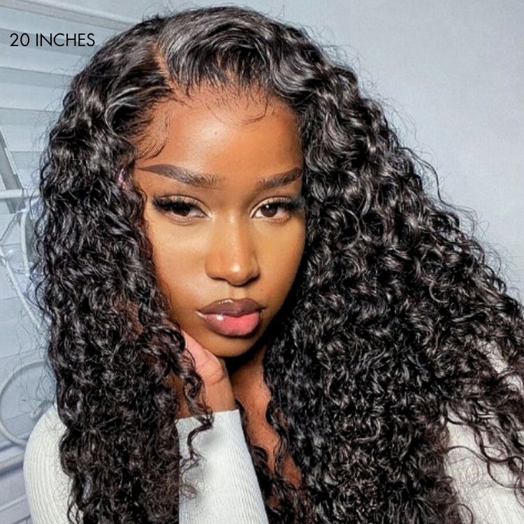 Wet and Wavy 5x5 Closure Pre-Cut Lace Water Wave Wig Glueless Side Part Human Hair Wig - Image 6