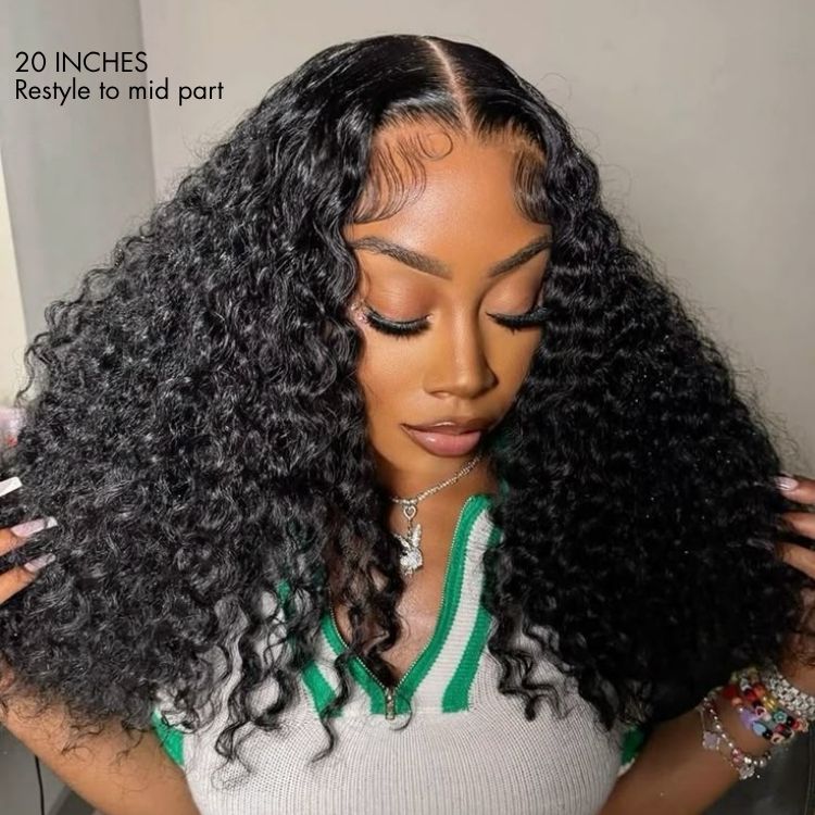Wet and Wavy 5x5 Closure Pre-Cut Lace Water Wave Wig Glueless Side Part Human Hair Wig - Image 7