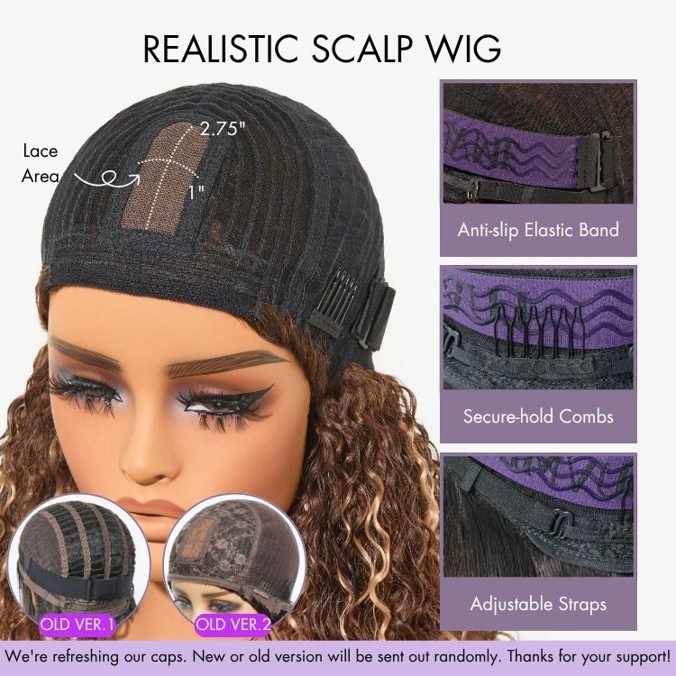Put On and Go Realistic Glueless Yaki Straight Bob with Bangs Minimalist Lace Wig 100% Human Hair - Image 20